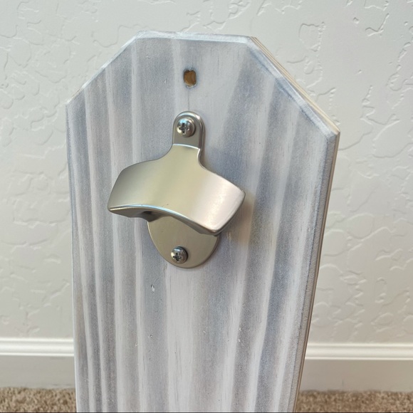 Shabby Chic Handmade Rustic Wooden Mounted Wall Bottle Opener Wall Decor - Picture 7 of 15